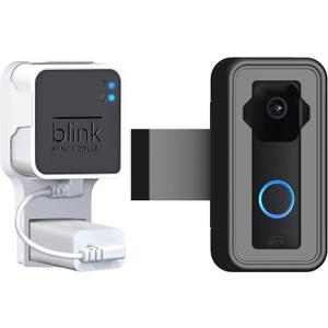Blink Doorbell Mount with Outlet Wall Mount for Blink Sync Module 2, Anti-Theft Blink Doorbell Mount, No-Drill Solution for Apartment Doors