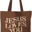 Christian Canvas Tote Bag, Religious Bible Portable Travel Bag canvas bag