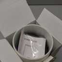 PartageiZ Small Table Lamp for Bedroom - Bedside Lamps for Night Stands, Minimalist Nightstand Light Lamp, Desk Lamps for Living Room, Office, Dorm (11.6" Inline Control, Cream Shade-Black Base)