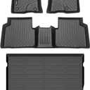 HAFIDI Floor Mats & Cargo Liner Set Fit for 2020-2025 2026 Ford Escape (Not Fit Hybrid) All Weather Protection TPE Anti-Slip Car Full Set Floor Liners Custom Accessories - Black