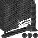 Blulu 300 Pack Quantity 5/16-18 x 2-1/2'' Trailer Deck Screws Flat Head Screws Wood to Metal Screw Thread Cutting for Trailer Flooring Floorboards