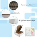 10x10x3 inch Shipping Boxes, White Corrugated Cardboard Box Literature Mailing Shipping Packaging Recyclable Storage Boxes and Craft Gifts Giving Products Business White Box Set of 25 (10''x10''x3'')