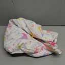 Inflatable Nursing Pillow for Breastfeeding  Travel Baby Feeding Cushion for Mom Support, Adjustable Waist Strap, Removable 100% Cotton Cover  Portable Newborn Essentials (White+pink)