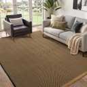 6x9 Washable Boho Area Rug with Tassels for Living Room Beige Black