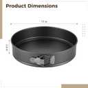11 Inch Springform Cake Pans, Nonstick Cheesecake Pans with Leakproof Buckle and Removable Bottom Design, Large Carbon Steel Baking Pan with Honeycomb Texture for Home, Dessert Shops