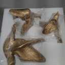 Kathfly 5 Pcs Bird Wall Decor, Resin Gold Bird 3D Wall Art, Flying Swallow Designs with Antique Patina Metal Look Resin Sculpture, Includes Mounting Hardware for Living Room & Bedroom