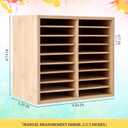 Colingmill 2 Pack Marker Organizer Storage for 126 Markers Bamboo Wood Alcohol Holder Pens Pencils Stationary Holder Art Markers Storage Rack for Home Office Desk Decor, Total 252 Marker