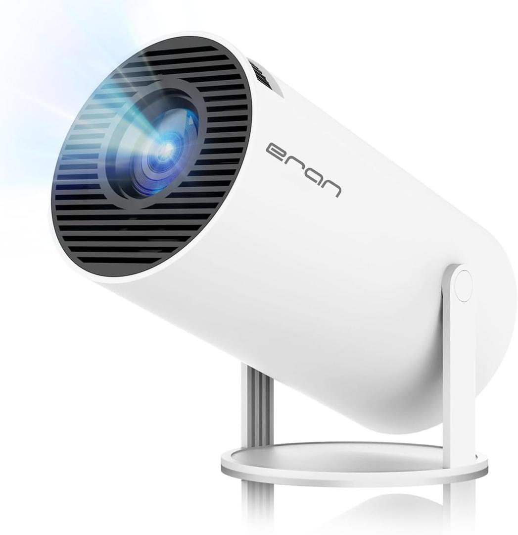 Mini Projector, HY300 PRO Portable Projector, Support 4K 1080P with Dual-Band WIFI6 5G Wireless 5.2 Bluetooth Android 13, 180 Rotatable, Auto Keystone Correction, 35"-130" Screen Video Projector