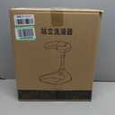 Baby Shower Stand - Adjustable Height Baby Shower Standing Support | Baby Bath Stand Soporte para Baera de Beb | Toddler Shower Stand Assist Holder for 8-36 Months Toddler Baby Standing Bath (Grey White(without seat))