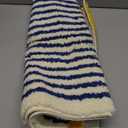 GIB Bathroom Rugs Mat 32" x 20", Extra Soft Absorbent Plush Fluffy Bath Rugs, Non-Slip Washable Bath Mats for Bathroom Floor Shower Home Decor Accessories, Blue & White Striped with Yellow Accents (1'8" x 2'8" (Rectangular))