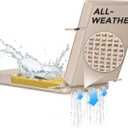 SUNROX All-Weather DryFast Foam Lounge Chair Cushion, FadeShield Water Resistant Chaise Lounge Cushions for Outdoor Patio Furniture with Adjustable Buckle Ties, 80x26 Inch, Husk Birch