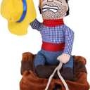 Pet Dog Costume Funny Cowboy Clothes Dogs Outfit Knight Clothes with Doll and Hat for Halloween Cosplay Party (L)