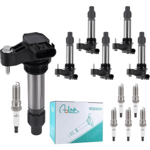 UF569 6PCS Ignition Coil Pack 5367 Spark Plug For Buick Allure 2010,Cadillac ATS 2013-2019,CTS 2008-2019,XTS 2013-2019,Chevy Camaro 2010-2015,Impala 2012-2020,Pontiac Saturn 3.0L 3.2L 3.6L C1555