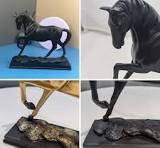 Horse Statue Home Decor Decorative Prancing Horse Sculpture Vintage Traditional Decorative Statue Desktop Home Decoration