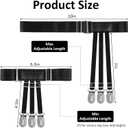 3 x Upgrade Shirt Stays for Men, Adjustable Elastic Dress Garters Belt Tucker Stays Holders Keepers with Non Slip Clips, Mens Suit Accessories for Police Military Professional 1 Pair