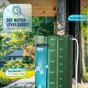 PYY Rain Water Collection Barrel - 100 Gallon Green Water Storage Tank with Spigots, Hose and Portable Bucket, Large Plastic Collapsible Rain Catcher Catchment System to Collect Rainwater from Gutter
