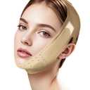 Reusable V Line Silicone Face Strap, Soft Silicone Chin Strap for Women 23-27 Inches (Nude)