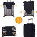 Tuizumy Travel Suitcase Protector Black Girl Elastic Protective Washable Luggage Cover With Concealed Zipper Suitable For 18-32 Inch (S (for 18--21 inch luggage))
