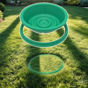 23.6 inch Round Composite Resin Invisible Manhole Cover, Hidden Sewage Manhole Cover and Frame, Recessed Drain Cover for Park/Lawn/Greenery