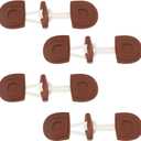 6 Pairs Sewn Leather Pair Buttons Brown Cowl Button Buttons Wooden Olive Pair Buttons Hundred Tops Decorative Buttons for Fixing Coat Coat Sweater Skirt Decorative Buttons