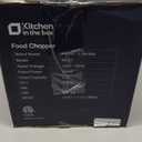 Kitchen in the box Food Processor, Electric Meat Grinder & Food Chopper with 400W Powerful Veggie Chopper-2 Bowls8 Cup+8 Cup & 2 Bi-Level Blades for Meat/Fish/Vegetable/Baby FoodBlack Button