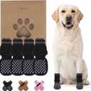 KOOLTAIL Anti Slip Dog Socks Booties to Prevent Licking Paws Scratching, Pet Boots&Paw Protector for Hardwood Floors, Dog Shoes for Winter, Traction Control Grip Socks for Small Dogs (Black)