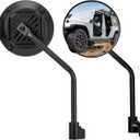 JOYTUTUS Mirrors Doors Off Compatible with 2007-2026 Wrangler JK JKU JL JLU Gladiator JT, Easier Install Door Hinge 6 Inch Mirror, Broad vision No Vibrate & Wobble