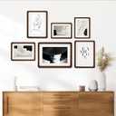 5x7 Picture Frame Wood Natural Solid Walnut Photo Frames with 4x6 Mat, Handcrafted Wooden Frame for Tabletop or Wall Mounting Display