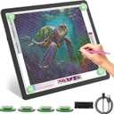 Rechargeable A3 Light Pad for Diamond Painting with 4000mAh Battery,Side Physical Buttons,Diamond Art Light Board,Magnetic Light Pad 13.4x18.2,LED Light Box for Tracing,Drawing,Weeding Vinyl