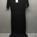 Peauty Plus Size Maternity Dress Photoshoot Black Maternity Dress Pregnancy Maxi Dress Wedding Guest Casual Stretchy Maternity Bodycon Dress Maternity Dress Casual Clothes Spring (Black XL)