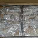 32 Pack Wire Buffet Rack Stand Folding Chafing Stand Chrome Frame Serving Trays Food Warmer with Plastic Tongs Forks and Spoons for Christmas Thanksgiving Home Party Catering Supplies(Silver), approx. 22.76 x 12.2 x 8.15 inches