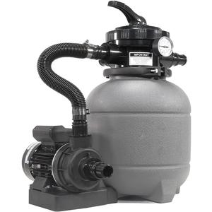 XtremepowerUS 12" Sand Filter for Above-Ground Swimming Pools Max 2,400GPH 7-Way Multi-Port Valve Pool Pump Up to 10,000 Gallons Strainer Basket (Include Filter Media)