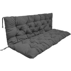 Swing Replacement Cushions with Backrest 59x39x4in, 2-3 Seater Swing Replacement Cushions, Waterproof Thickened Garden Bench Cushion with Backrest, Outdoor Backrest Cushion