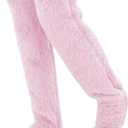 Over Knee Fuzzy Socks high Plush Stockings Fuzzy Long Leg Warmers Winter Home Fluffy Sleeping Socks (One Size, Pink)
