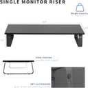 VIVO Monitor and Laptop Stand, 24 inch Desktop Riser, Black, STAND-V000D