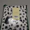 Cosrea Women Halloween Costume Black and White Spotted Dog Shawl Faux Stole for Adult (White)