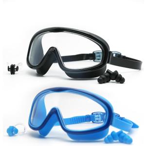 Swim Goggles for Adults, 2 Pack Anti-Fog UV Protection Swimming Goggles with Adjustable Straps, Leak-Proof Silicone Swim Glasses for Men & Women