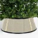 SUNNYPARK Metal Christmas Tree Collar Decoration, 23.5 Inches Diameter Indoor Outdoor Cream Tree Collar for Artificial Trees Christmas Tree Ring for Holiday Party Decoration