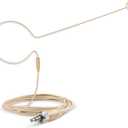 Headset Headworn Microphone - 3.5mm Screw Lock Head Microphone for Sennheiser Wireless System & Bodypack Transmitter  Beige Single Earhook Omnidirectional Headset Head Mic