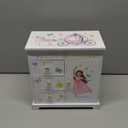 Giggle & Honey Princess Musical Jewelry Box for Girls - Kids Music Box with Drawers, Fairytale Gifts for Girls Birthday, Princess Jewelry Boxes for Ages 3-10 - 9 x 5 x 9.3 in, White