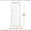 Lumizone Extra Tall Cat Gate 55.12" High Pressure Mounted 29.92"-34.24" Extra Wide 1.37" Gap No Drilling Auto-Close One-Handed Operation Tall Pet Gate for Dogs(White, 55.12" H x 29.92"-34.24" W)