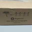 Brightown 108FT 52LED Solar String Lights Outdoor with Remote & USB Port, Shatterproof Bulbs, Dimmable & Timable, 3 Modes, Patio Lights Solar Powered with Mount Clips for Camping Backyard Garden Decor