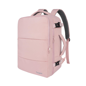 Taygeer Travel Backpack for Women, Carry On Backpack with USB Charging Port & Shoe Pouch, TSA 15.6inch Laptop Mochila Flight Approved, Nurse Bag Casual Daypack for Weekender Business Hiking, Pink