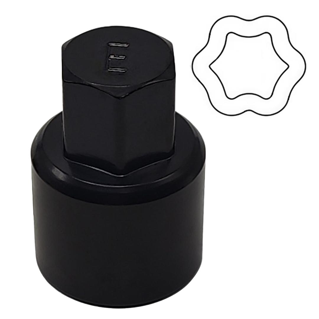 E-Wheel Locking Nut Key Compatible with Toyota Models, Lexus, Tacoma, Wheel Lock Nut Socket Adapter, Anti-Theft Lug Removal Tool, Socket Remover Hand Repair Tool