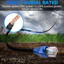 Cat5e Outdoor Ethernet Cable 500 Feet, Cat 5e Heavy Duty Internet Network LAN Cable, More Flexible Than Cat 6, Waterproof, PVC & LLDPE UV Double Jackets for in Wall, Direct Burial, Router, POE, Indoor