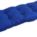 Blazing Needles Twill Tufted Bench Cushion, 51" x 19", Royal Blue