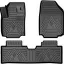 Mixsuper Floor Mats for 2025 2026 Chevrolet Chevy Equinox/GMC Terrain, All Weather Floor Liners for Equinox Accessories, Durable 1st and 2nd Row Set Black