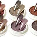 SULLMAR Chrome Nail Powder for Beautiful Mirror Effect Glitter Chrome Powder Get the Polish of Your Dreams with Our Nail Chrome DIY Enthusiasts Powder for Nails (SET C), Pack Of 2