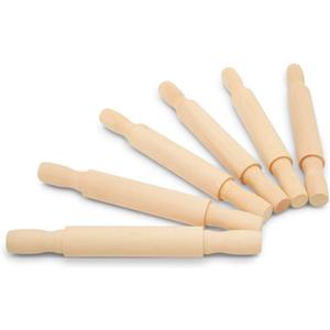 Wooden Mini Rolling Pin, 7 Inches Long, Pack of 25, Perfect for Fondant, Pasta, Baking in the Kitchen and Crafting, by Woodpeckers