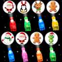 Christmas Party Favors, 36 LED Finger Lights Goodie Bag Stocking Stuffers for Kids, Xmas Toys Bulk Gifts for School Prizes Christmas Stocking Stuffers Holiday Treats Gifts Party Supplies